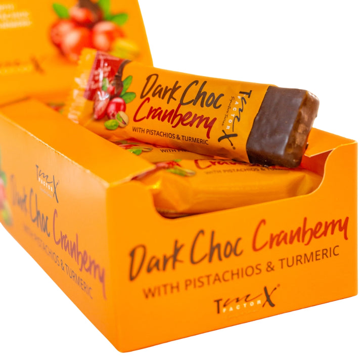 TmX Factor Dark Choc Cranberry Energy Bars