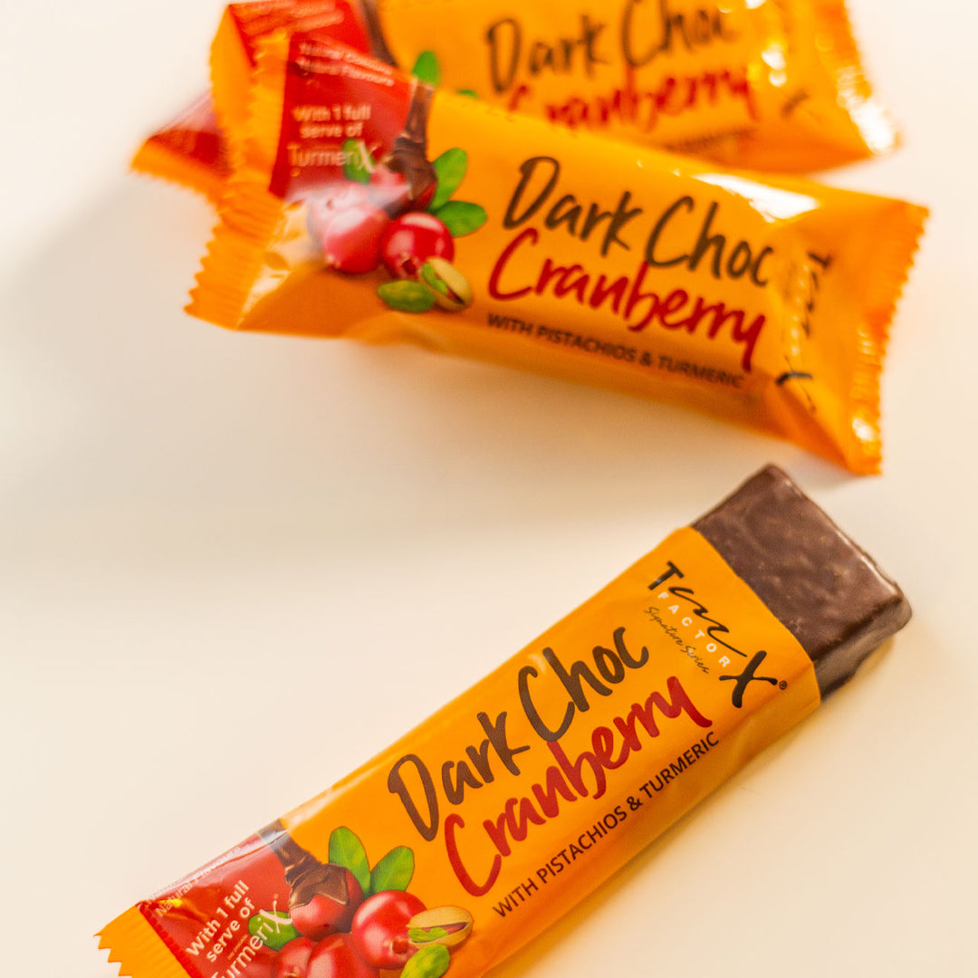 6 Pack | TmX Factor Dark Choc Cranberry Energy Bar - Buy 5 Get 1 FREE - buyturmerix