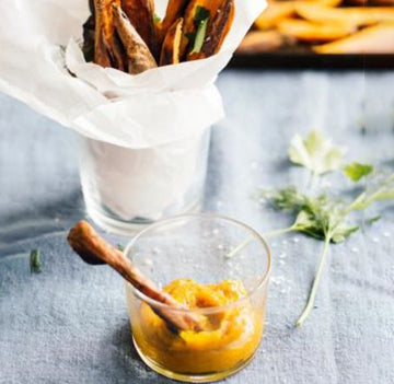 Sweet Potato Fries with TurmeriX Tahini Dip