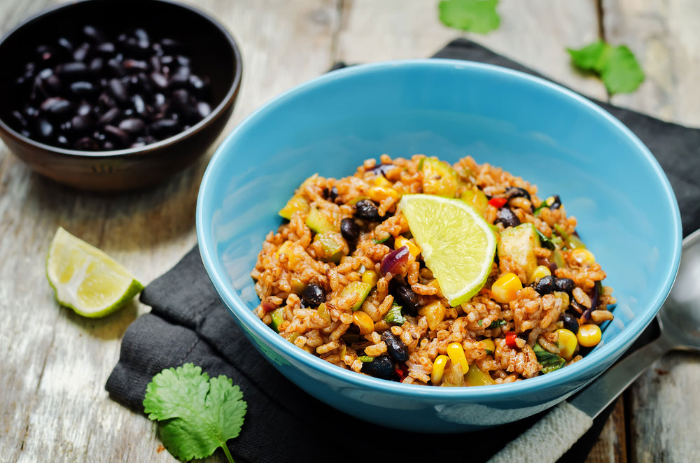 Turmeric Rice With Black Beans Recipe