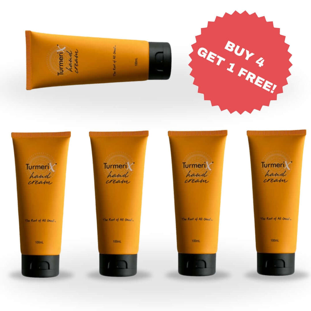 TmX Factor turmeric hand cream buy 4 get 1 free bundle